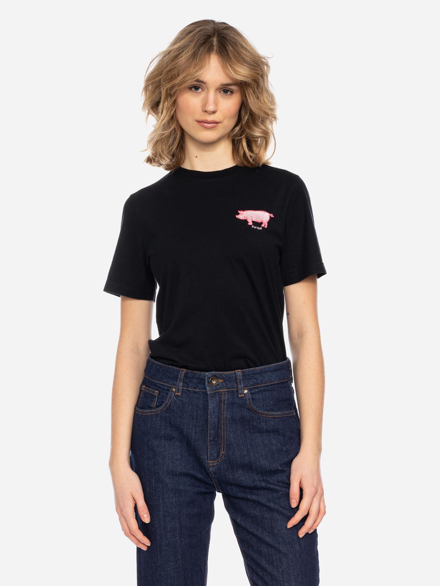 T-Shirt Maja Por qué GOTS OC BLK Größe: XS Farbe: BLK