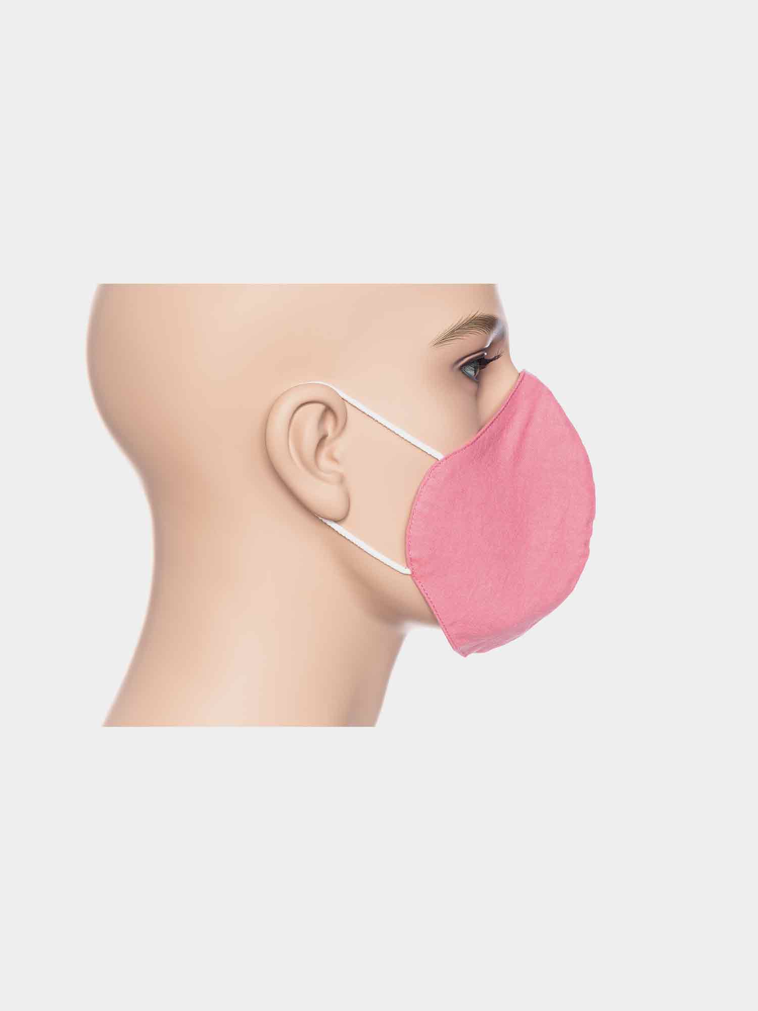 ATO Maske Uni Pink aus Bio Baumwolle