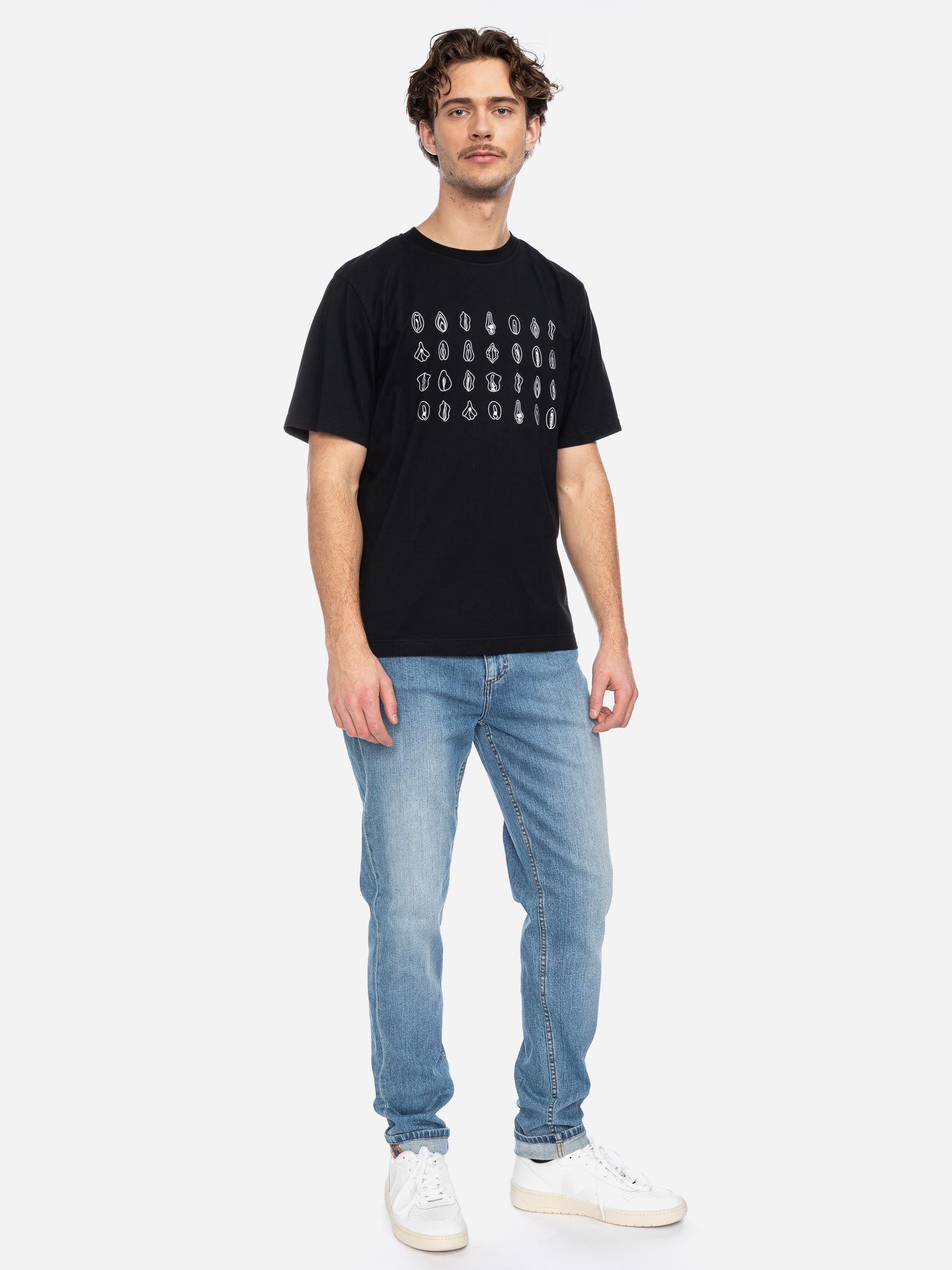 T-Shirt Maja GOTS Vagi Line BLK Größe: XS Farbe: BLK