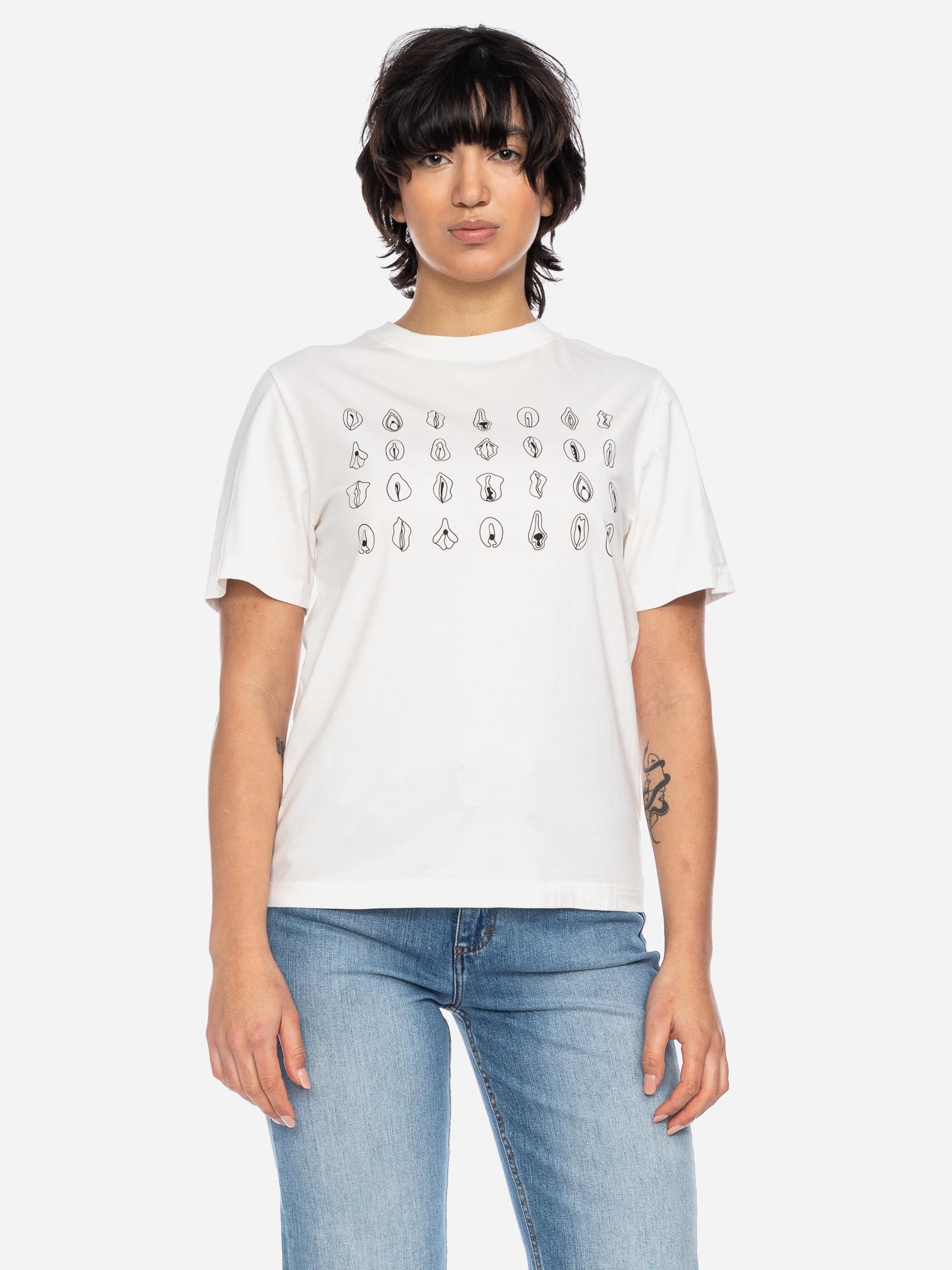 T-Shirt Maja GOTS Vagi Line WHT Größe: XS Farbe: WHT