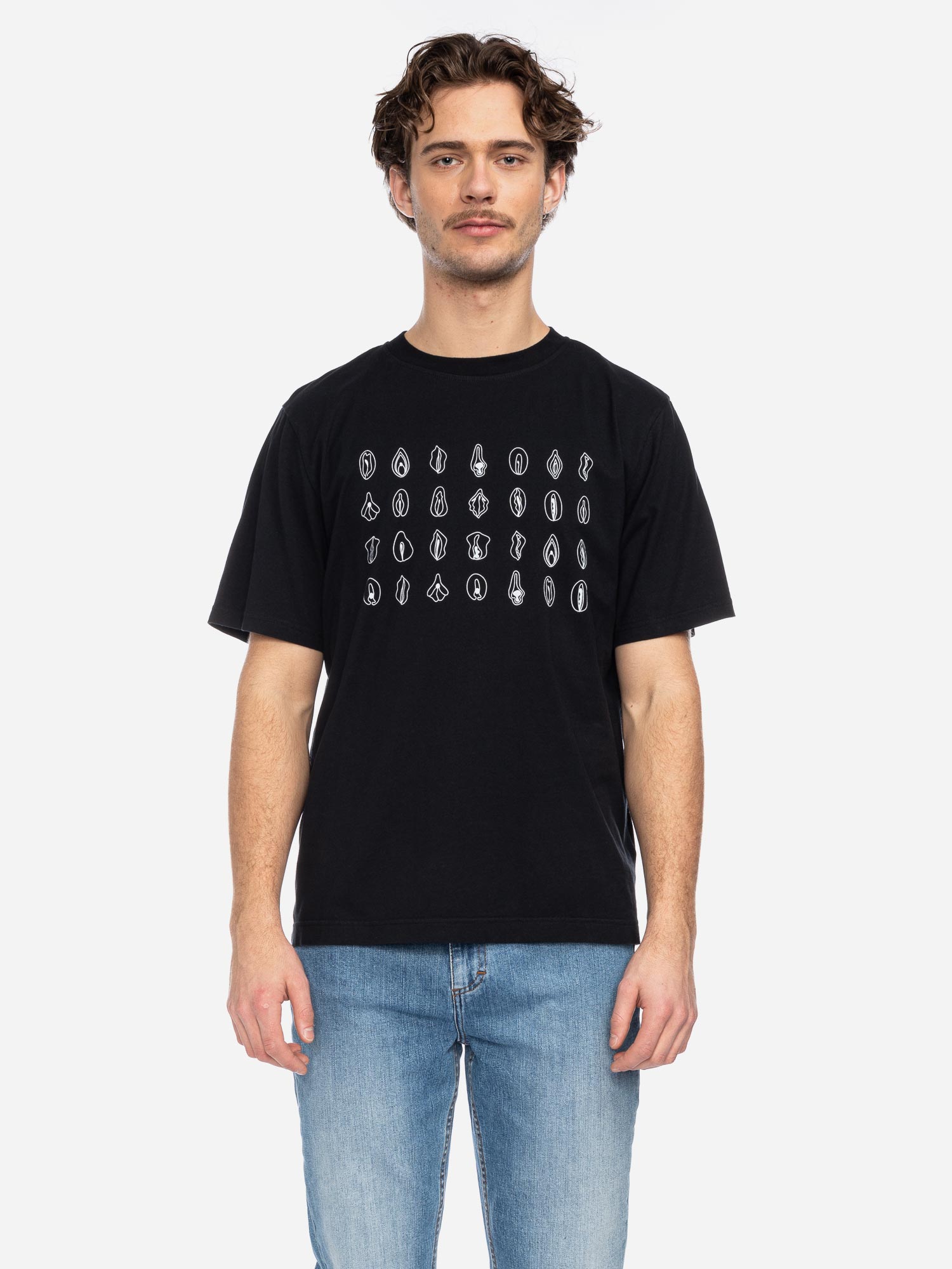 T-Shirt Maja GOTS Vagi Line BLK Größe: XS Farbe: BLK